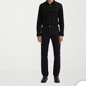 Levi's 505s Straight Regular Black Denim Size 38 x 30 NWOT